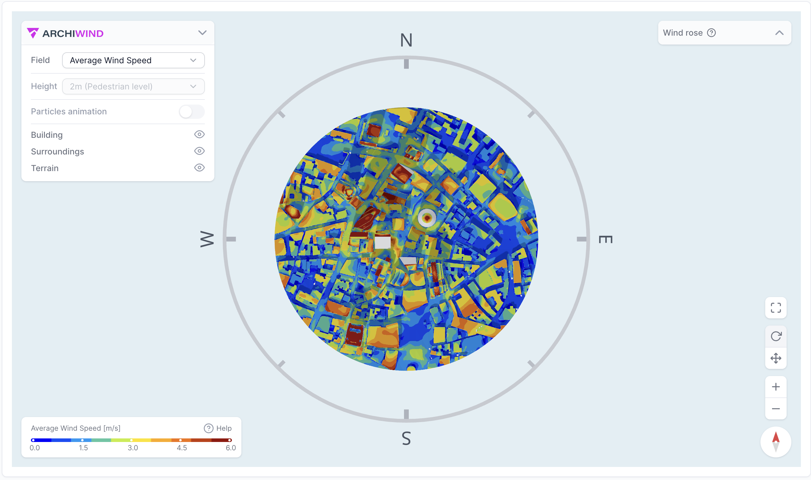 Average Wind Speed in 3D viewer